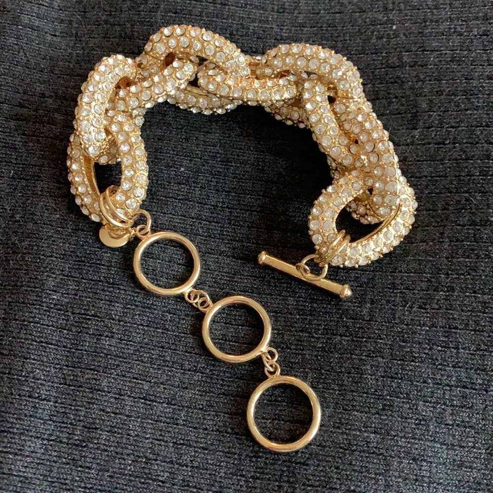 Gold tone link bracelet